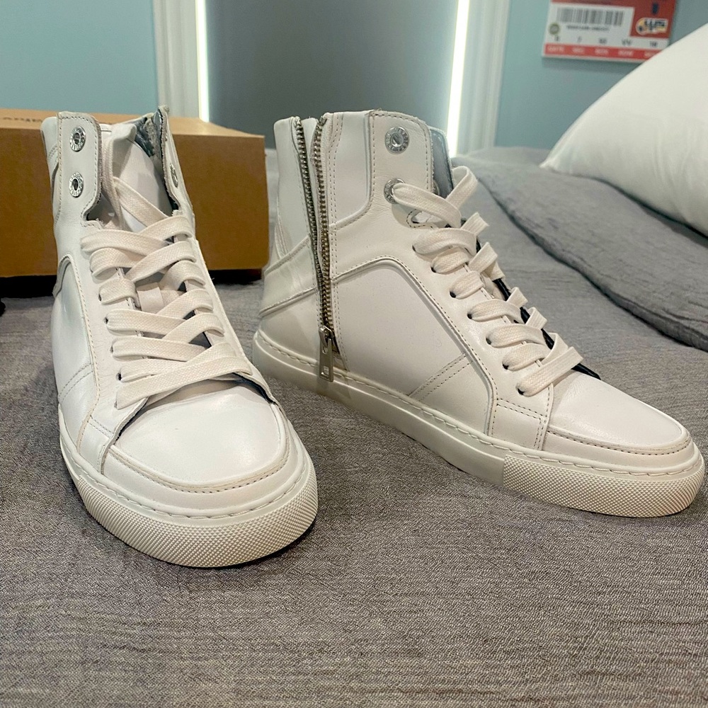 Zadig & Voltaire High Flash Sneakers with side zip and hidden wedge